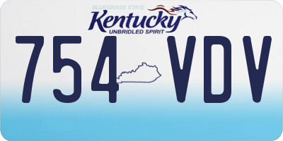 KY license plate 754VDV