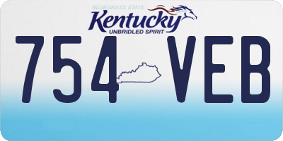 KY license plate 754VEB