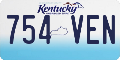 KY license plate 754VEN