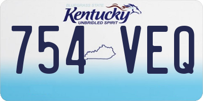 KY license plate 754VEQ