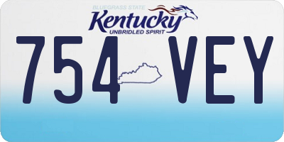 KY license plate 754VEY