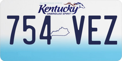KY license plate 754VEZ