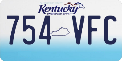 KY license plate 754VFC