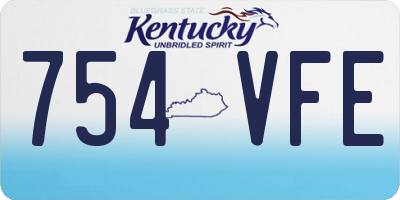 KY license plate 754VFE