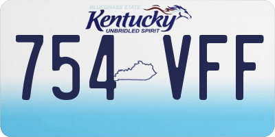 KY license plate 754VFF