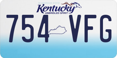 KY license plate 754VFG