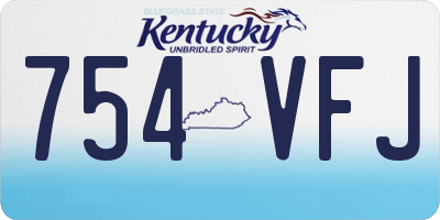 KY license plate 754VFJ