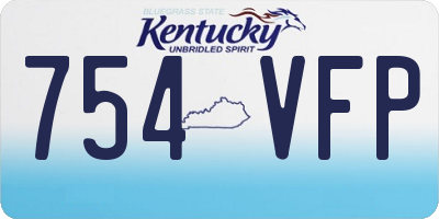 KY license plate 754VFP