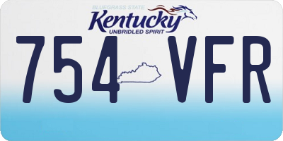 KY license plate 754VFR