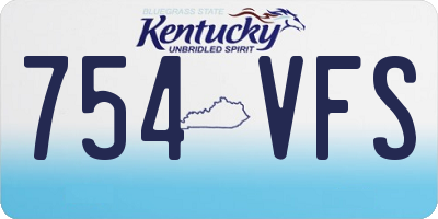 KY license plate 754VFS