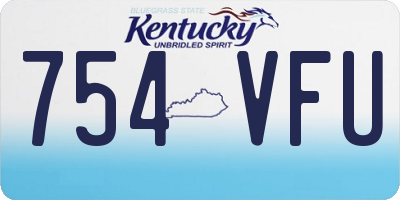 KY license plate 754VFU