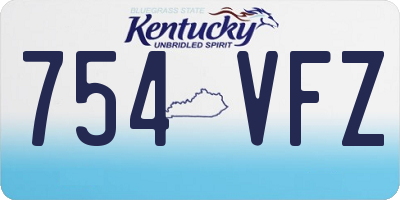 KY license plate 754VFZ