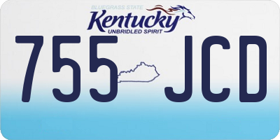 KY license plate 755JCD