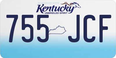 KY license plate 755JCF