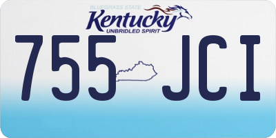 KY license plate 755JCI