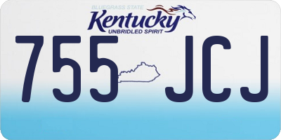 KY license plate 755JCJ