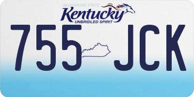 KY license plate 755JCK