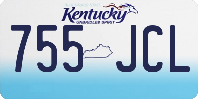 KY license plate 755JCL