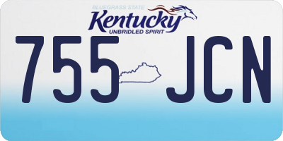 KY license plate 755JCN