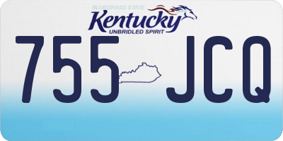 KY license plate 755JCQ