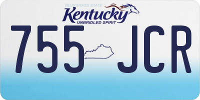 KY license plate 755JCR