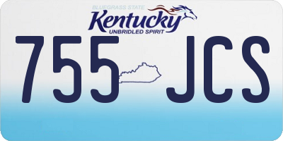 KY license plate 755JCS