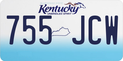 KY license plate 755JCW