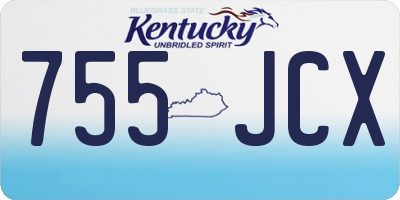 KY license plate 755JCX