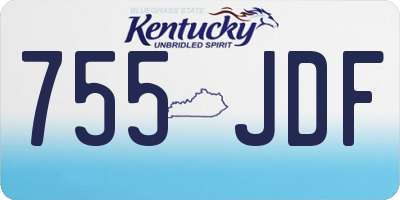KY license plate 755JDF