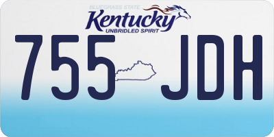 KY license plate 755JDH