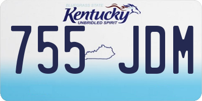 KY license plate 755JDM