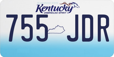 KY license plate 755JDR