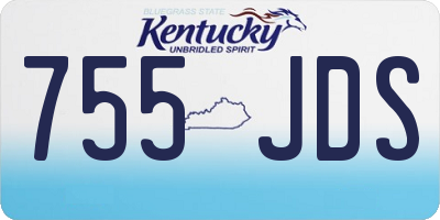 KY license plate 755JDS