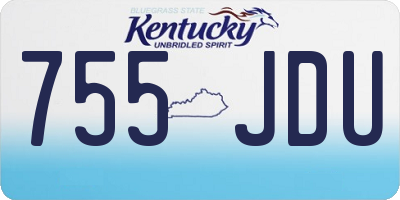 KY license plate 755JDU