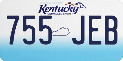 KY license plate 755JEB