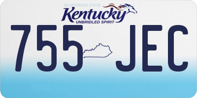 KY license plate 755JEC