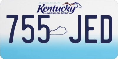 KY license plate 755JED