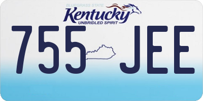 KY license plate 755JEE