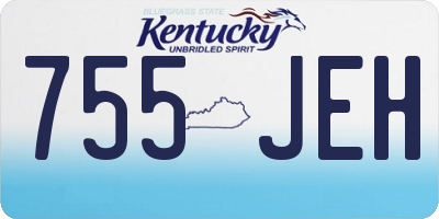 KY license plate 755JEH