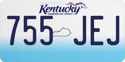 KY license plate 755JEJ