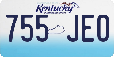 KY license plate 755JEO