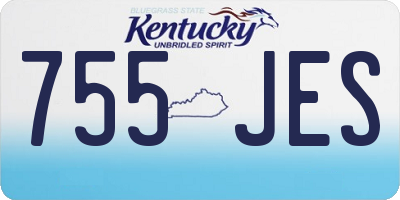 KY license plate 755JES