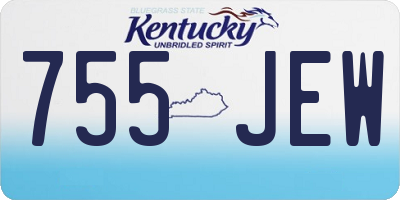 KY license plate 755JEW