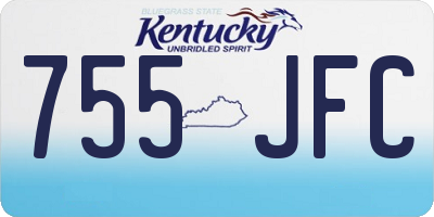 KY license plate 755JFC