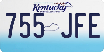 KY license plate 755JFE