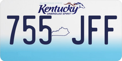 KY license plate 755JFF