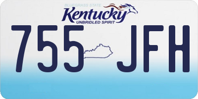 KY license plate 755JFH
