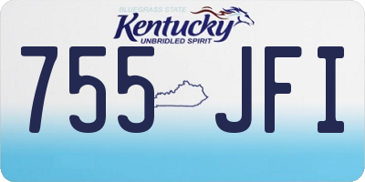 KY license plate 755JFI