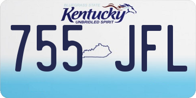 KY license plate 755JFL