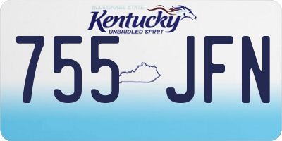 KY license plate 755JFN